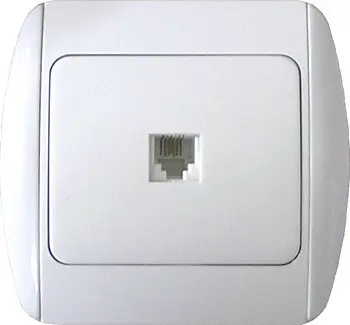 Телефонная розетка E.Next e.install.stand.814P1+f.cer одинарная (s035043c)