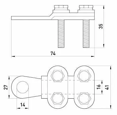 Кабельний наконечник E.Next e.end.stand.clamp.120.150 (s0170005) - фото №1