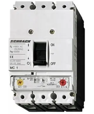 Електричний автомат Schrack Technik MC1B-A100 3P 25кА тип A, 100А