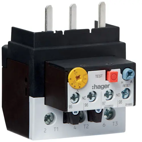 Тепловое реле Hager EVB075C 65-75А к EV040...EV072 1NO+1NC