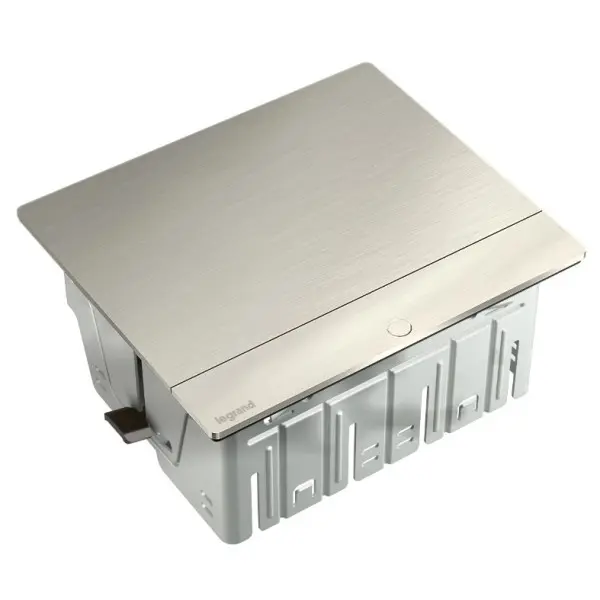 Лючок із висувним блоком Legrand на 4 модулі (654800) нержавіюча сталь - фото №3