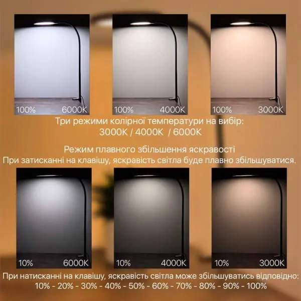 Светильник настольный LED FLEX 10W 3000-6500К белый Violux ( 541001 ) - фото №5