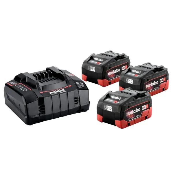 Набор аккумуляторов Metabo LiHD 5,5Ач 3шт ASC 145 (685074000) Набор аккумуляторов Metabo LiHD 5,5Ач 3шт ASC 145 (685074000)