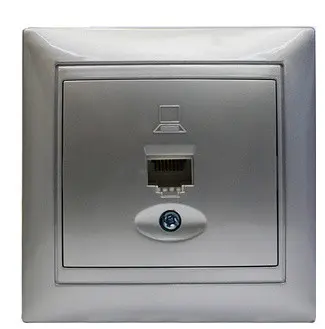 Комп'ютерна розетка Elcor Emily 9215 (211584) RJ45 Cat5e 125 МГц неекранована (сірий металік) Комп'ютерна розетка Elcor Emily 9215 (211584) RJ45 Cat5e 125 МГц неекранована (сірий металік)