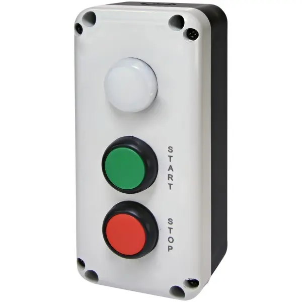 Кнопковий пост Eti ESB3-V8 Standart START/STOP з лампою LED240V AC червона/зелена/біла (4771628) Кнопковий пост Eti ESB3-V8 Standart START/STOP з лампою LED240V AC червона/зелена/біла (4771628)