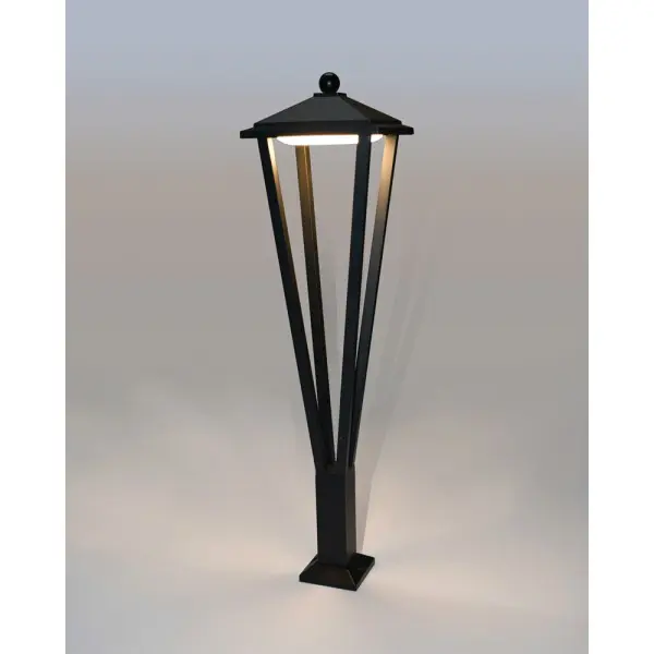 Уличный светильник Italux OFL-22474-L-BK Bons LED 1x12W 3000K 590Lm IP54 черный - фото №1