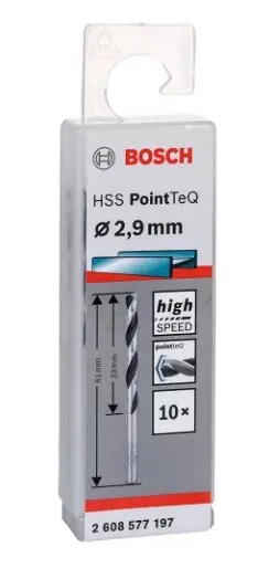 Свердла Bosch 2608577197 PointTeQ HSS 2,9мм (10шт) - фото №1