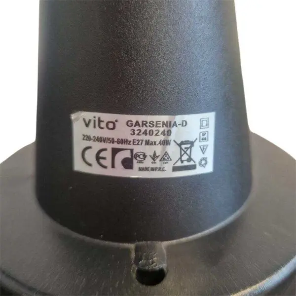 Світильник садово-парковий VITO GARDENIA-35 білий 40W Е27 IP44 ( 3240250 ) - фото №1