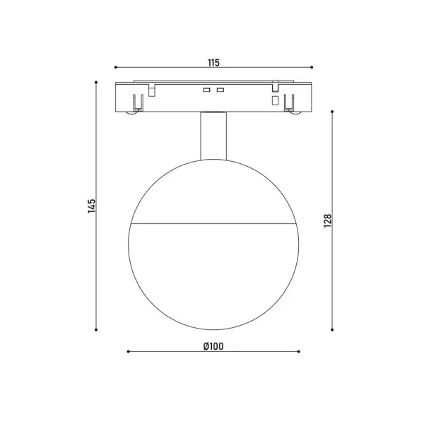 Магнитный трековый светильник Kloodi KDMG-MOON100 4K BK LED 1x7W 560Lm IP20 черный - фото №3 Магнитный трековый светильник Kloodi KDMG-MOON100 4K BK LED 1x7W 560Lm IP20 черный - фото №3