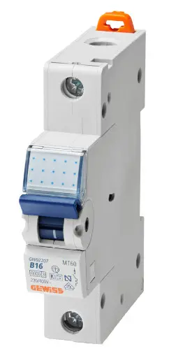 Автоматический выключатель GEWISS 1P B 16А 6кА (GW92207)