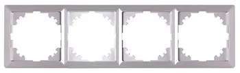 Рамка 4-местная E.Next e.lux.10084L.4.fr.aluminium алюминий (ins0040092)