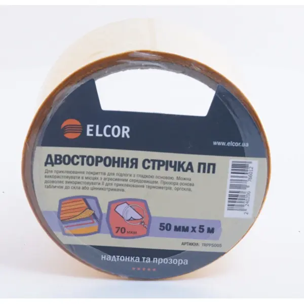 Двусторонняя лента Elcor 40206766 TRPP5005 на полипропиленовой основе 50мм (5м) - фото №1 Двусторонняя лента Elcor 40206766 TRPP5005 на полипропиленовой основе 50мм (5м) - фото №1
