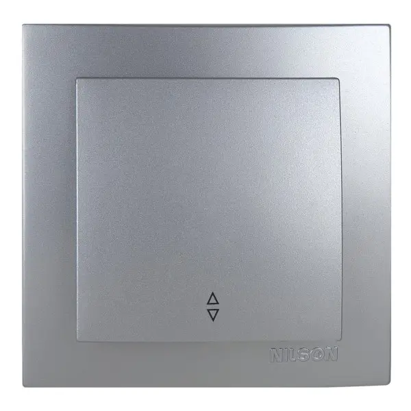 Выключатель Nilson Touran серебро 1кл проходной ( 24131007 )