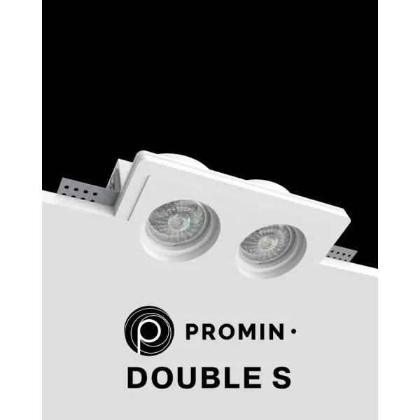 Точечный светильник Promin Double S GU10/G5.3 2x10W IP20 Wh - фото №1