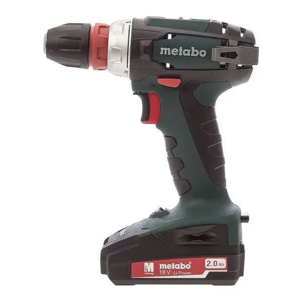 Аккумуляторный шуруповерт-дрель Metabo BS 18 Quick (602217870) 18В 2x2Ah (с З/У и 9 угловыми насадквми в комплекте) - фото №1