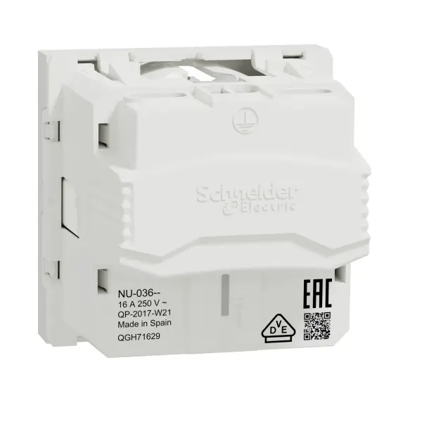 Розетка с заземлением Schneider Electric Unica New NU303618 со шторками 16А винтовой зажим белая - фото №3 Розетка с заземлением Schneider Electric Unica New NU303618 со шторками 16А винтовой зажим белая - фото №3