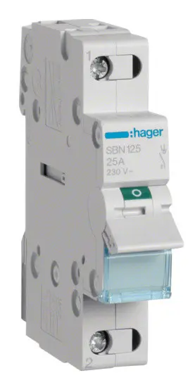Вимикач навантаження Hager SBN125 1P 25А/230В 1м