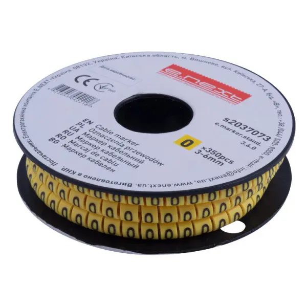 Кабельный маркер E.Next e.marker.stand.3.6.0 3-6 кв.мм 0 350шт (s2037073) Кабельный маркер E.Next e.marker.stand.3.6.0 3-6 кв.мм 0 350шт (s2037073)
