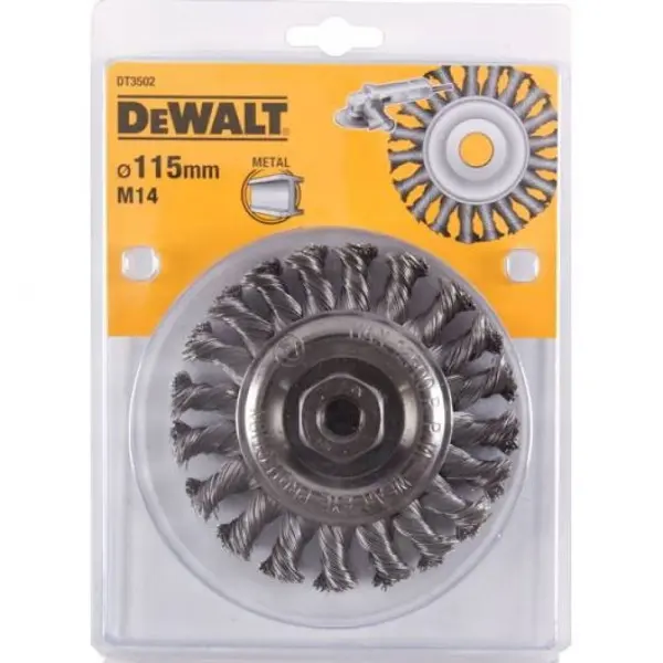 Металлическая щетка DeWALT DT3502 115мм - фото №1 Металлическая щетка DeWALT DT3502 115мм - фото №1
