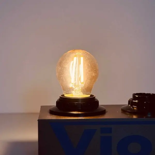 Лампа LED FILAMENT G45 2W E27 2200K VIOLUX ( 832082 ) - фото №2