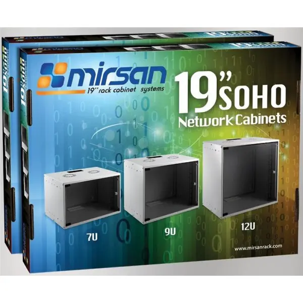 Шкаф Mirsan MR.SOH07U40DE.02 SOHO 19" 7U 535x400 RAL 7035 (серый) - фото №1