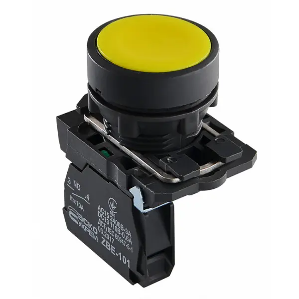 Кнопка "Старт" Аско-Укрем TB5-AA51 жовта (A0140010176)