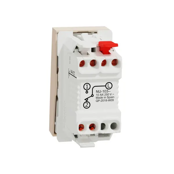 Проходной выключатель Schneider Electric Unica New NU310344 10А 1м бежевый - фото №1