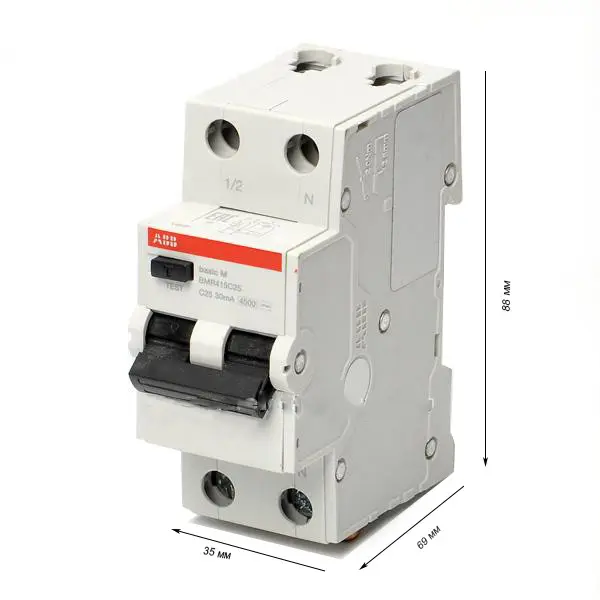 Дифференциальный автоматический выключатель ABB BASIC M 1Р+N 16А 4.5кА - фото №2