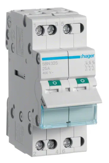 Выключатель нагрузки Hager SBN325 3P 25А/400В 2м Выключатель нагрузки Hager SBN325 3P 25А/400В 2м