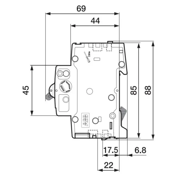 Електроавтомат ABB S203-C6 тип C 6А - фото №3