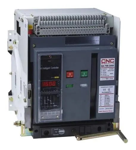 Воздушный автоматический выключатель CNC BA79E-2000 1000А 3P 415В 80кА с электронным блоком управления (Б00028827)