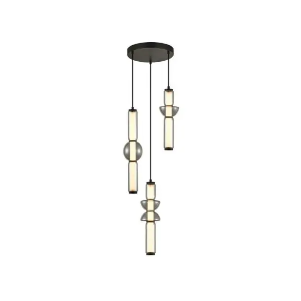 Люстра Italux PND-27372-3A-57W-BK Bruni Led 3x57W 3000K 6638Lm IP20 Черная Люстра Italux PND-27372-3A-57W-BK Bruni Led 3x57W 3000K 6638Lm IP20 Черная