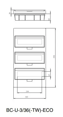 Щит Eaton Moeller BC-U-3/36-ECO - фото №2