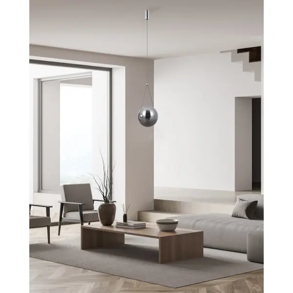 Підвісний світильник, люстра Italux PND-34361-L-CH-SG Rastia LED 1x12W 3000K 1095Lm IP20 димчастий - фото №1
