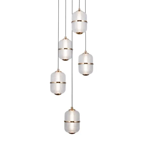 Подвесной светильник, люстра Italux PND-34375-5-HBR Alani LED 5x28W 3000K 2184Lm IP20 золотой - фото №4