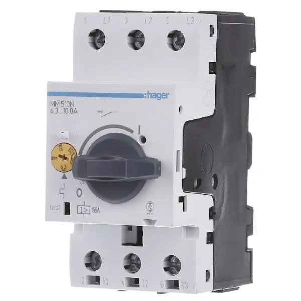 Автомат для захисту двигуна 6,3-10,0 А, 2,5 м Hager