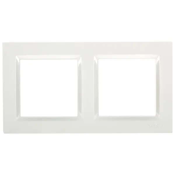 Рамка подвійна горизонтальна Simon 10 біла