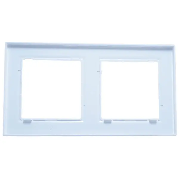 Рамка подвійна горизонтальна Simon 10 біла - фото №2