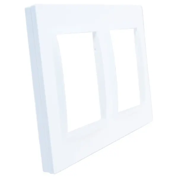 Рамка подвійна горизонтальна Simon 10 біла - фото №3
