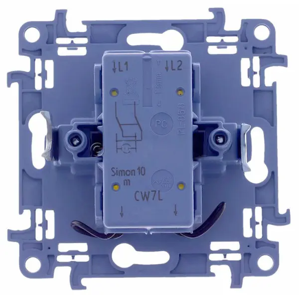 Одинарний перехресний вимикач з підсвічуванням Kontakt Simon Simon 10 CW7L.01/11 (білий) - фото №3
