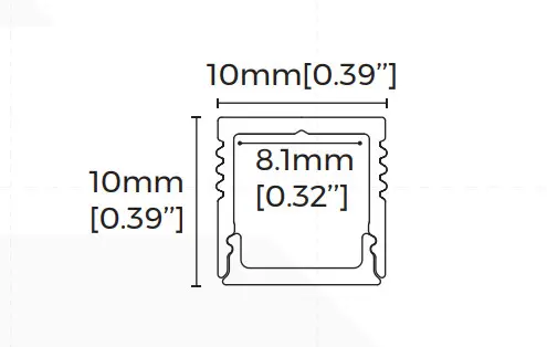 LED-профіль врізний COLORS 2,5 метра (LS1010_2,5(white)) - фото №1