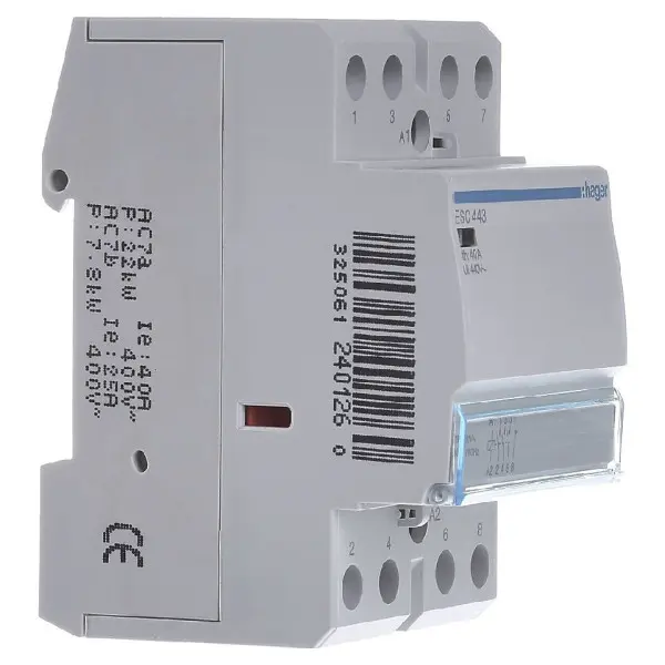 Контактор 40A ESC443 (3НТ+1НЗ, 230В) 3м Hager - фото №1