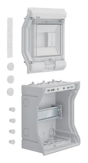 Щит накладний Vector VE106D на 6 модулів Hager - фото №1