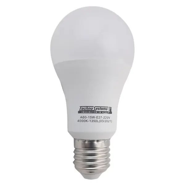 Светодиодная лампа TNSy LED ElectroGurt-A60-15W-E27-220V-4000K-1350L ICCD (TNSy5000042)