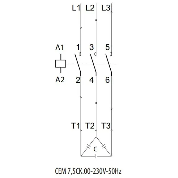 Контактор ETI 004643805 CEM 7,5CK.00 (7.5 кВАр 400-440V) - фото №4