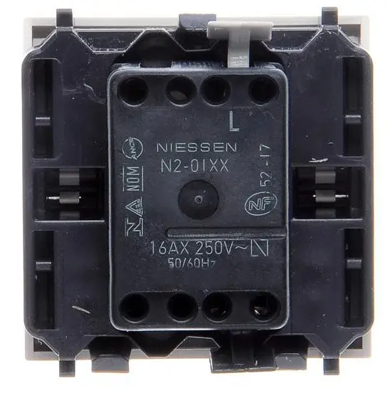 Однокнопковий вимикач ABB Zenit 2CLA220100N1101 N2201 BL (білий) - фото №2 Однокнопковий вимикач ABB Zenit 2CLA220100N1101 N2201 BL (білий) - фото №2