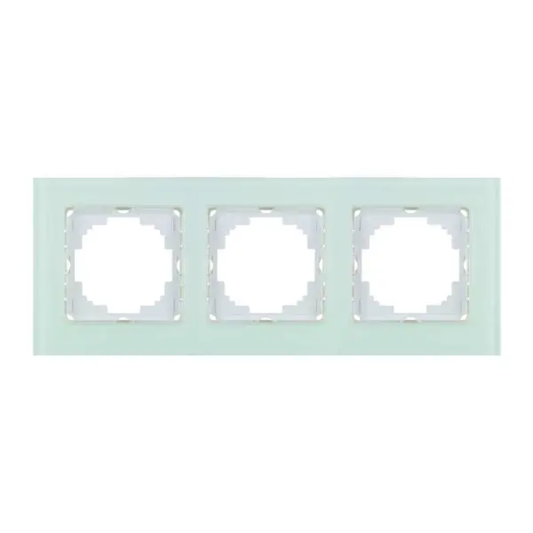 Рамка Nilson Alegra скло біле 3-на ( 25WH0093 )