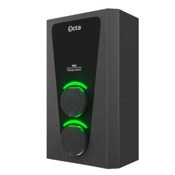 Бытовая зарядная станция Octa Energy W214-S-S Wall на 14кВт (розетка 1ф розетка 1ф) - фото №1