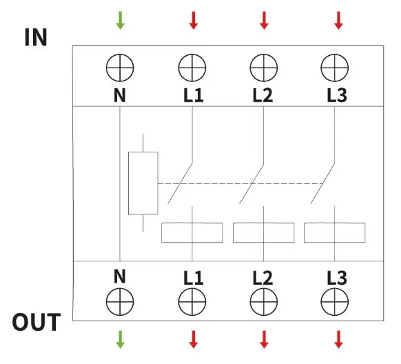 Реле контроля напряжения и тока Аско-Укрем RKV 4P 63A - фото №2