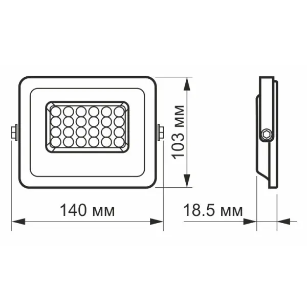 LED прожектор Videx F2e 20Вт 5000K (VL-F2e-205W) - фото №3
